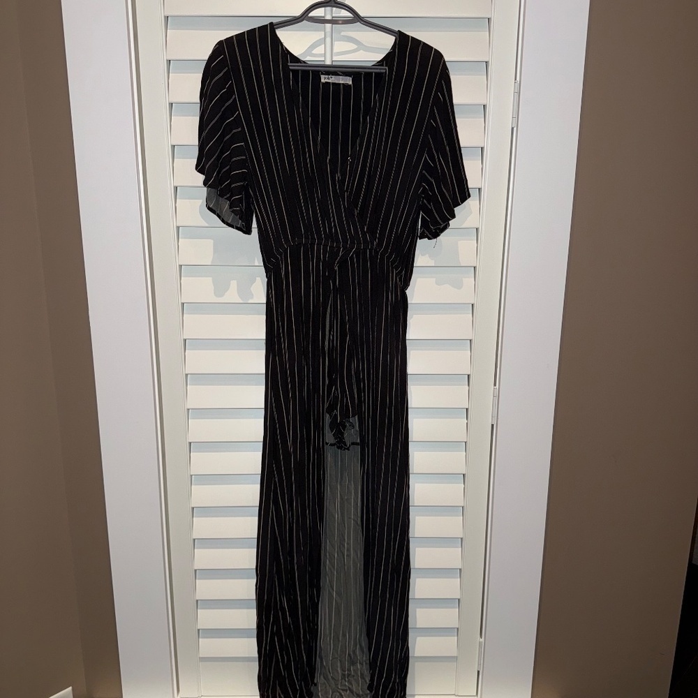 Striped Maxi Romper - Picture 2 of 2